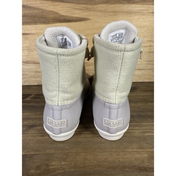 Sperry Ivory, Saltwater Wool Duck Boots Women's Size 7 Waterproof Rubber - Picture 6 of 8